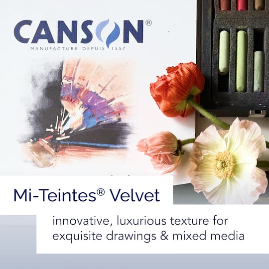 Canson® 9.4" x 12.6" Mi-Teintes® Velvet Charcoal Black Pastel Paper Pad